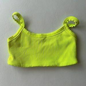 Year of ours ribbed bra - small highlighter yellow